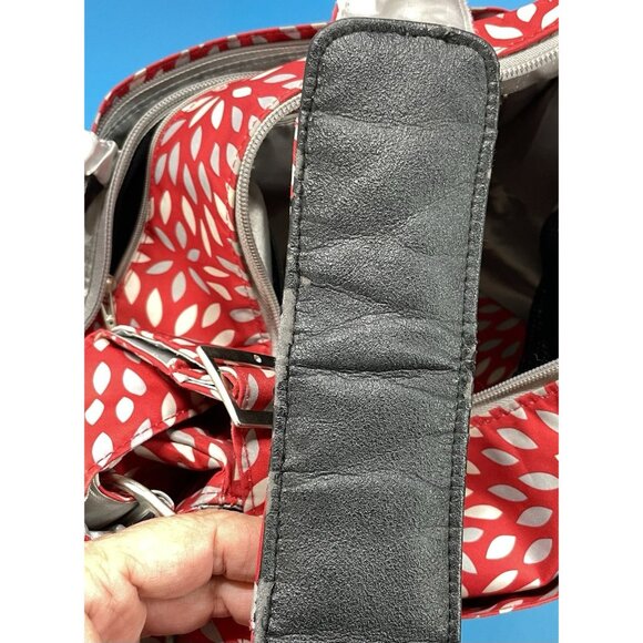 Ju-Ju-Be Diaper Bag in Scarlet Petals Floral Print  Adjustable Strap Unisex EUC - Picture 14 of 16